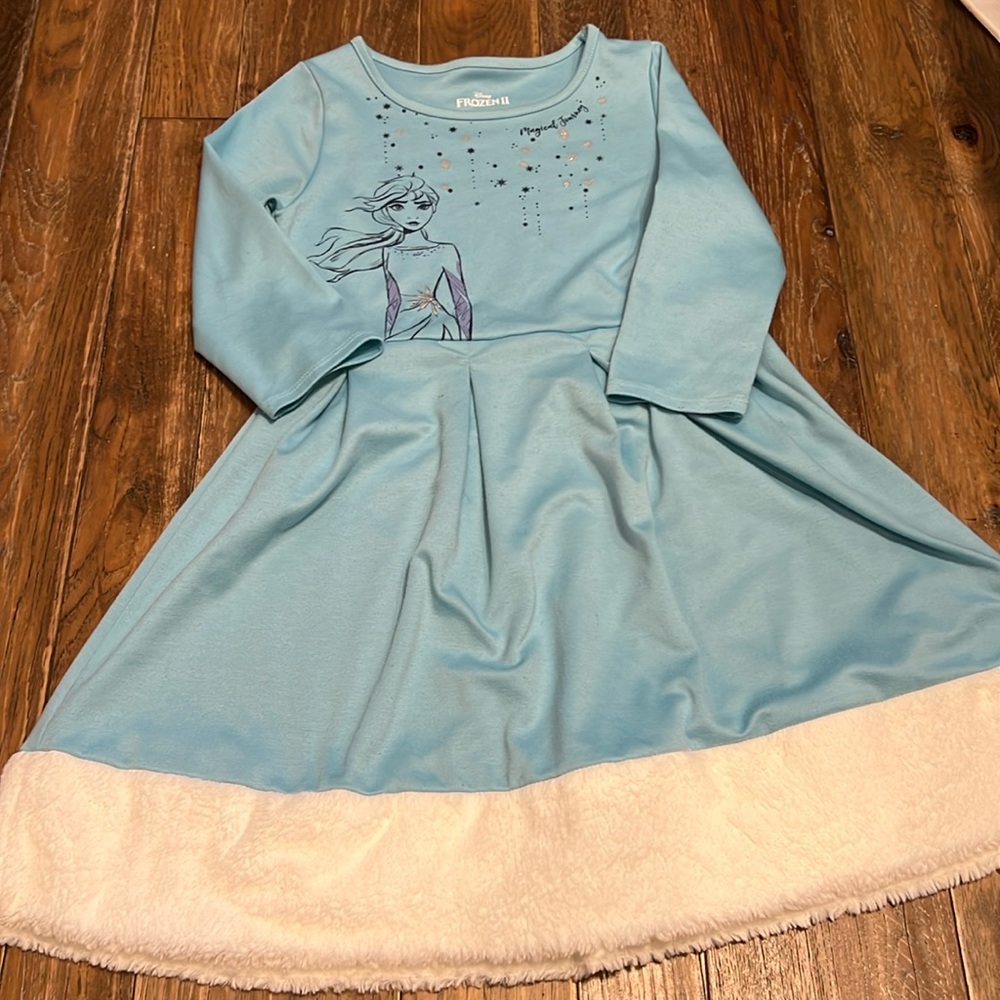 Disney Frozen II Blue Dress with fur